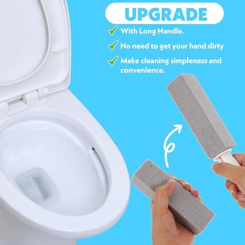 12 Pack Pumice Stones with Handle for Toilet and More