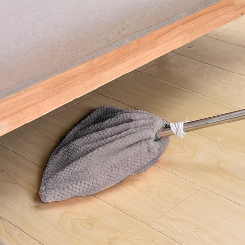 Healvian 2Pcs Velvet Broom Cover - Reusable Mop Pads for Cleaning