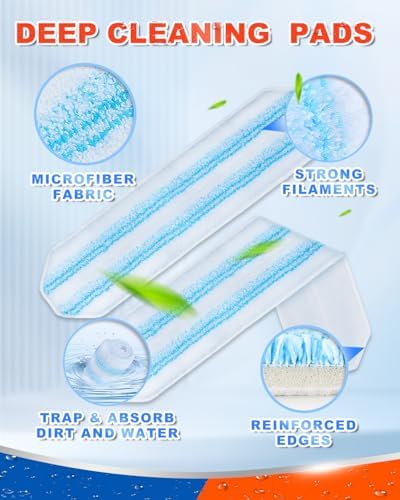 DR DAPPER H2prO Flat Mop Pad Replacement 4 Pack