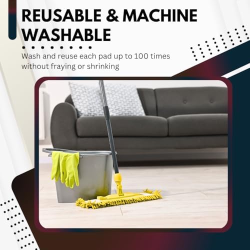 Green Direct Washable Microfiber Mop Head 3 Pack - Yellow 1