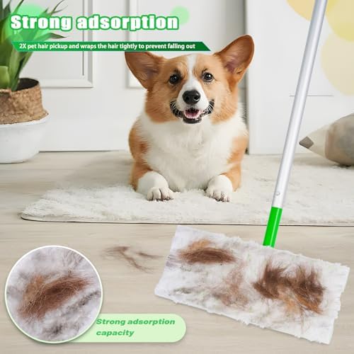 UKEENOR Heavy Duty Pet Dry Mop Refills 40 Count 78x118
