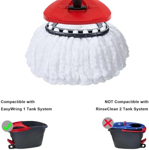 6 Pack Mop Replacement Heads for O-Ceda EasyWrin Spin Mop