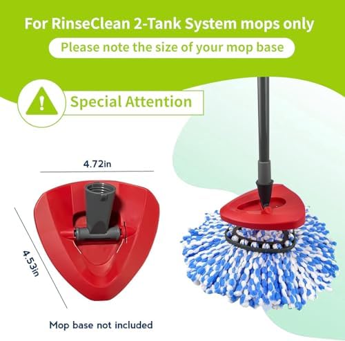 4 Pack Magicmops EasyWring Spin Mop Replacement Heads Blue