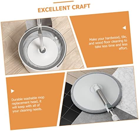 2pcs Round Mop Head Refill - Soft and Absorbent