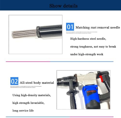 1400W Industrial Electric Needle Scaler for Rust and Paint Removal