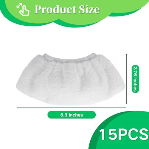 Cayton Steam Mop Pads 15PCS Reusable Universal Cleaner Attachments