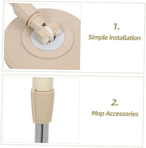 Detachable Rotary Mop Pole with Reinforced Stainless Steel Handle
