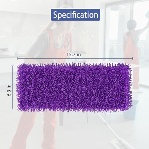 Diteje 5 Pack Replacement Mop Pads for Swiffer PowerMop 1