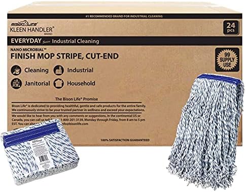 KLEEN HANDLER Cut End Finish Mop Heads 125 Universal 24-Pack