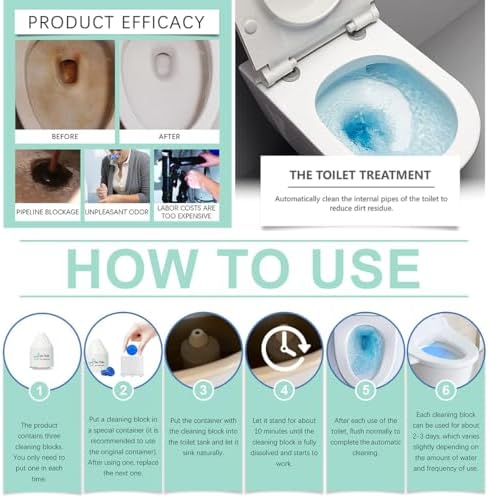 Krazy Clean Toilet Cleaner 3pcs Water Treatment Gel Kit