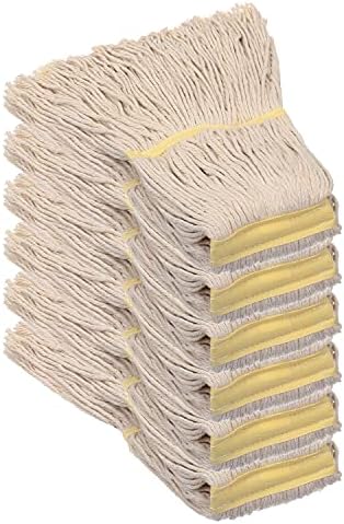 KLHB-YF Special White Coarse Cotton Yarn Mop Head 6 Pack