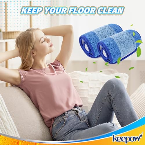 KEEPOW Microfiber Mop Pad Replacement 3 Pack