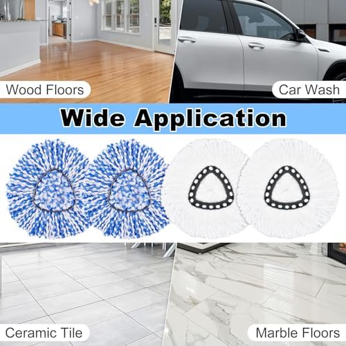 4PCS Microfiber Mop Heads for O-Cedar 1-Tank System