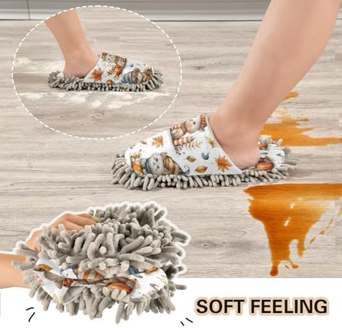 Zhirexin Halloween Cleaning Mop Slippers