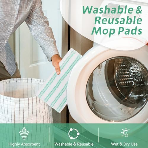 SavStor Microfiber Mop Pad Refills 6 Pack for Quick Shine Mop