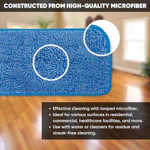 36 Inch Microfiber Wet Mop Pad Set of 3