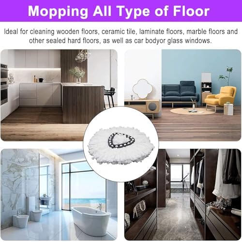 Dykucic Microfiber Mop Head Replacement for O Cedar Easy Wring