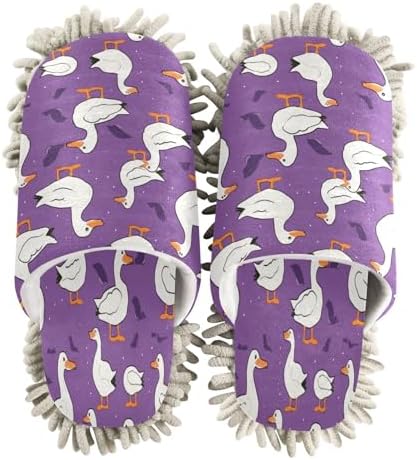 Cute Ducks Mop Slippers - Washable Floor Cleaning Slippers for Men Women