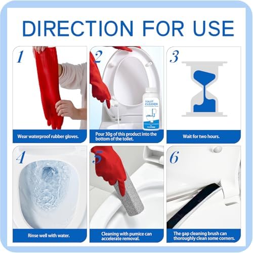 9Pcs Pumice Stone Toilet Cleaning Brush Set with Gloves and Crevice Brush