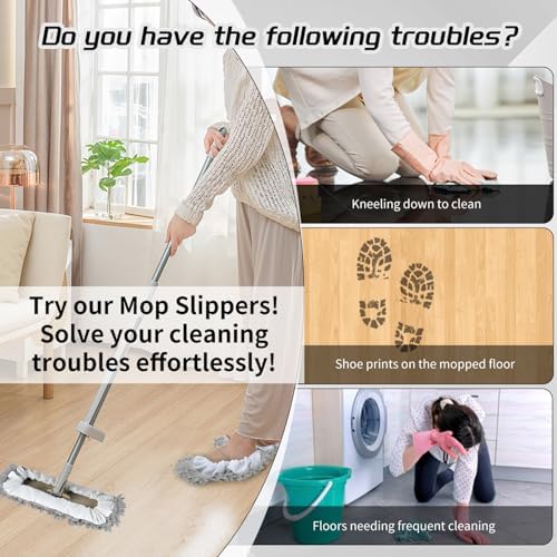 EKIORI Mop Slippers Socks for Walk Clean