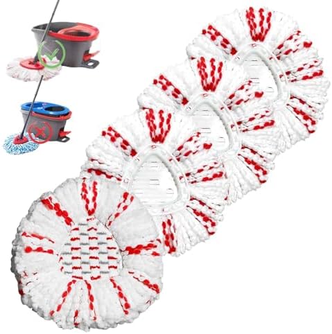 Fazlynyi 4 Pack Spin Mop Replacement Head