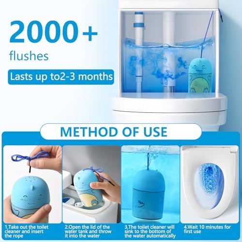 Rilafuvu Dinosaur Toilet Bowl Cleaner Bottle with Ocean Scent 1