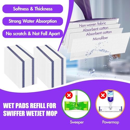 LWbrazl 30 Count Wet Jet Pads Refills