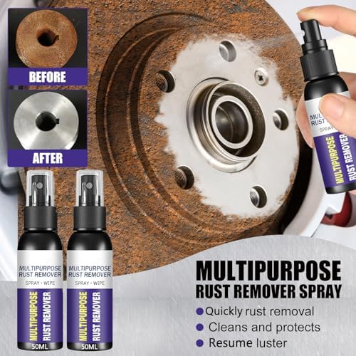 Homomdy Rust Remover Spray 3pcs - Multipurpose Metal Cleaner
