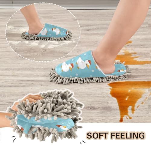 Bulletgxll Duck with Hats Microfiber Cleaning Slippers - L