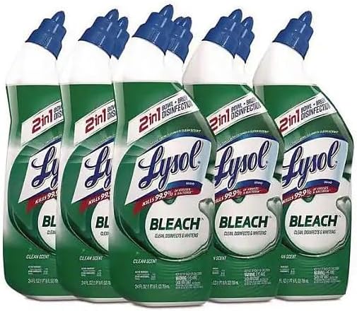 Lysol Bleach Toilet Bowl Cleaner 216oz 9X24oz 10X Strength
