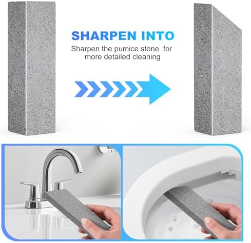 Cnigrpl Toilet Cleaner Pumice Stone 2Pack with Extra Long Handle