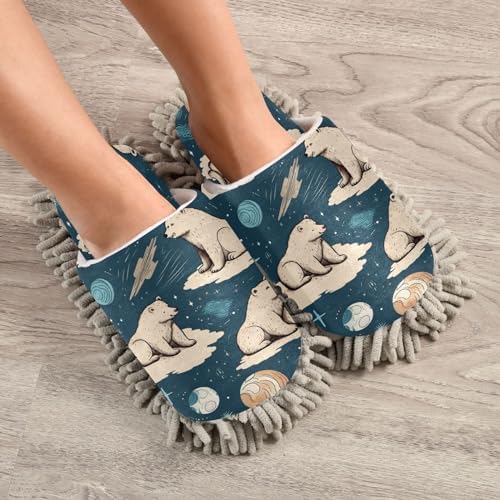 Bulletgxll Mopping Slippers for Men Women - Washable and Dust Free