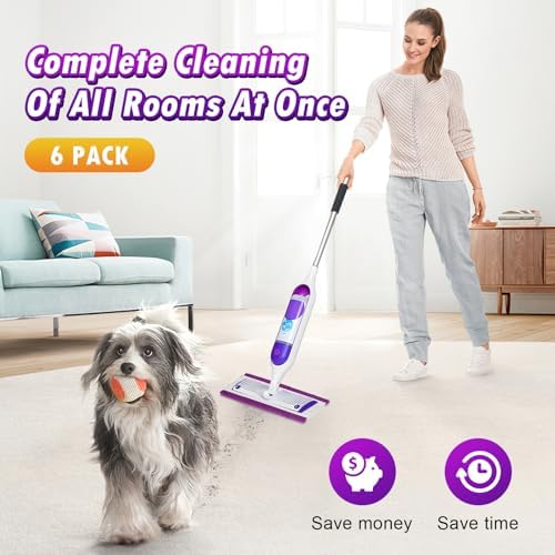 6 Pack Spray Mop Pads for Swiffer Power Mop Refill 1