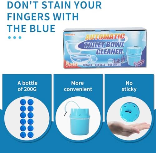 Senmenda Automatic Toilet Cleaner Tablets 3 Pack Blue