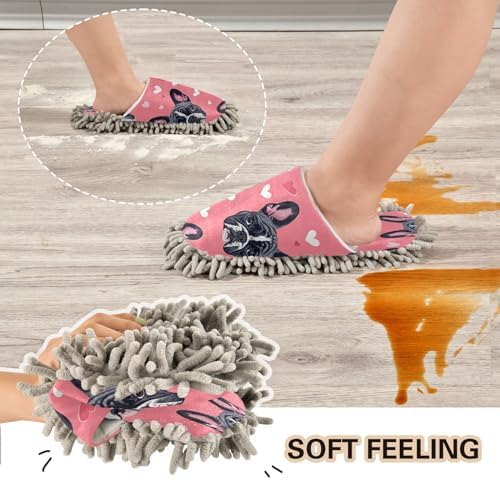 Zhirexin Mop Slippers with Microfiber Padding for Home Cleaning