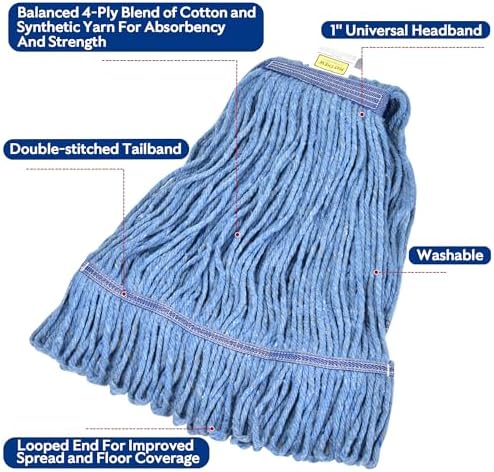 Luke Supply Matthew Mop Head Replacement Set of 24