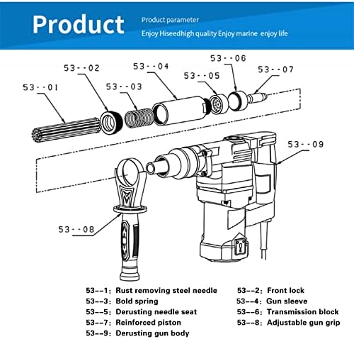 1100W Electric Needle Rust Remover for Weld Slag and Paint