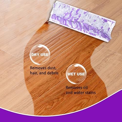 AWAYDD Disposable Mopping Pad Refills for PowerMop 25 Count Purple