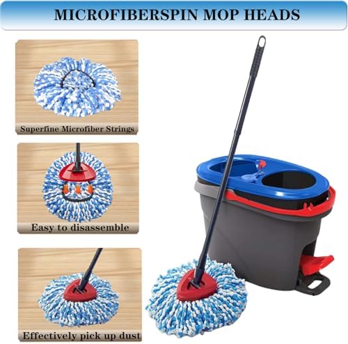 Fazlynyi 4-Pack Mop Replacement Heads for OCeda 2-Tank System