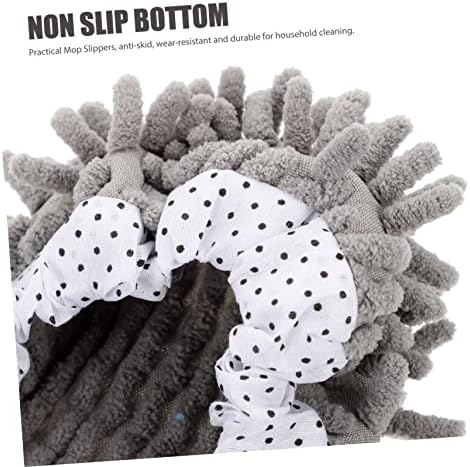 Ipetboom 2 Pairs Chenille Mop Slippers for Floor Cleaning