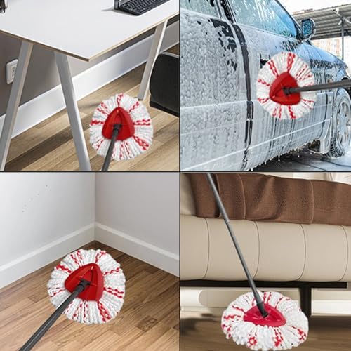 Fazlynyi 4 Pack Spin Mop Replacement Head
