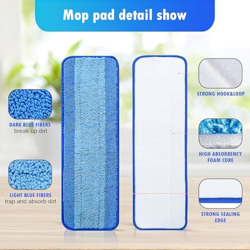 4 Pack Reusable Swiffer Power Mop Pad Refills