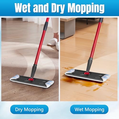MengTiger 4-Pack Replacement Mop Pads for O-Cedar H2Pro Vileda