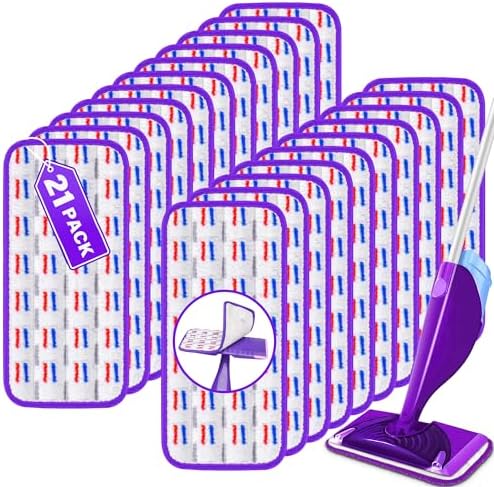 21 Pack Reusable Mop Pads for Swiffer WetJet 1