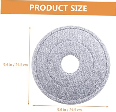 2Pcs Round Mop Replacement Heads for Hardwood Tile Floors