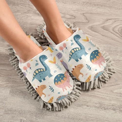 Zhirexin Dinosaur Cleaning Slippers for Men Women