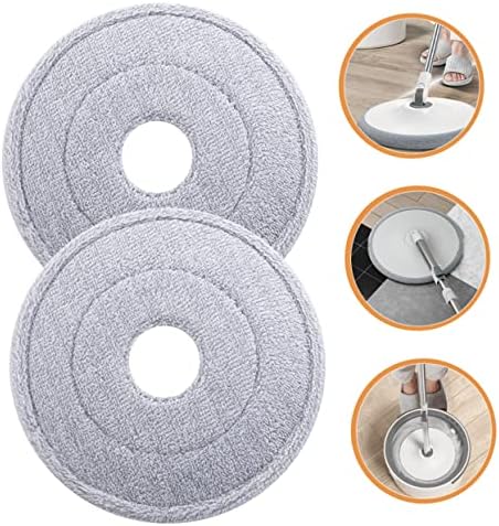 2pcs Round Mop Head Refill - Soft and Absorbent