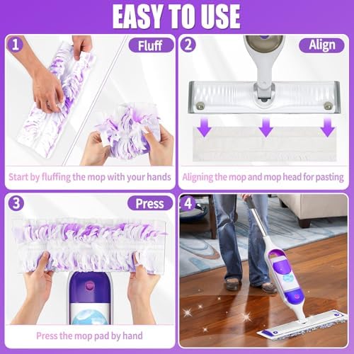 12 Count Swiffer Power Mop Replacement Pads - Multi-Surface Safe Cleaning