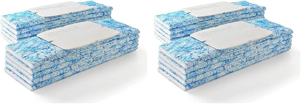 iRobot Braava Replacement Mopping Pads 10 Count Pack of 2 Blue White