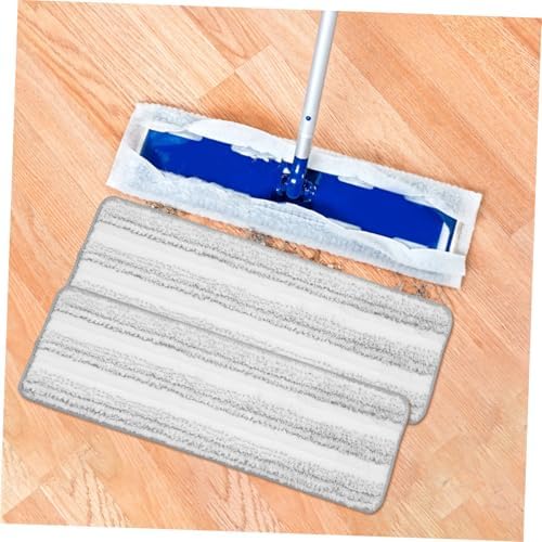 Ipetboom 2pcs Thickened Flat Mop Pads Reusable for Hardwood Tile